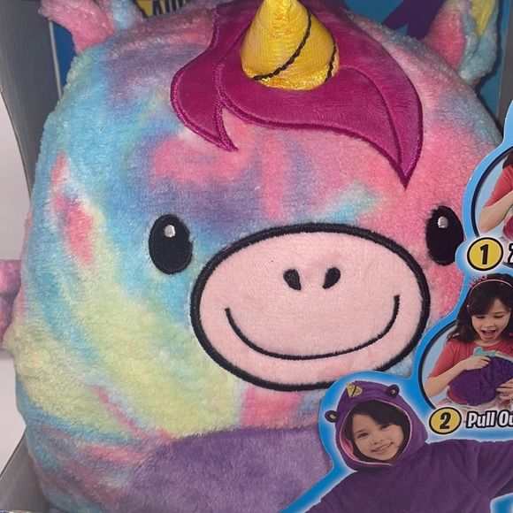 Huggle Pets Hoodie NIB Rainbow Unicorn Animal Hoodie - Picture 3 of 5